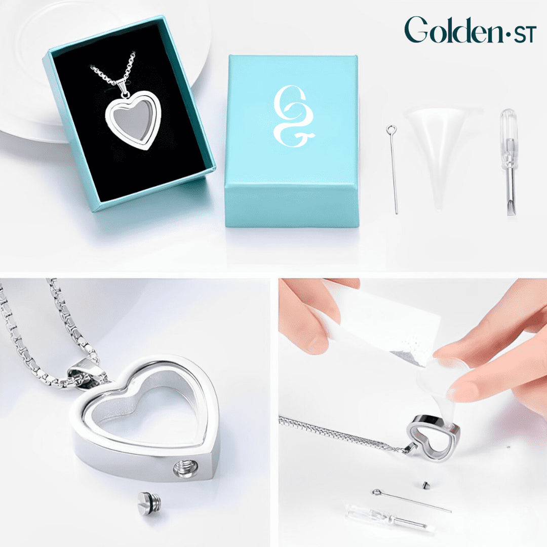 Heart Pendant Memorial Necklace