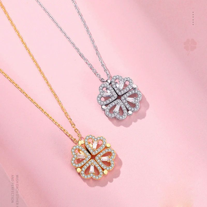 Four-Leaf Clover Necklace + Rose Gift Box (LAST UNITS)
