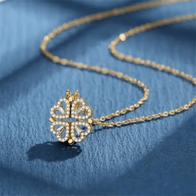 Four-Leaf Clover Necklace + 4 Hearts – LAST UNITS