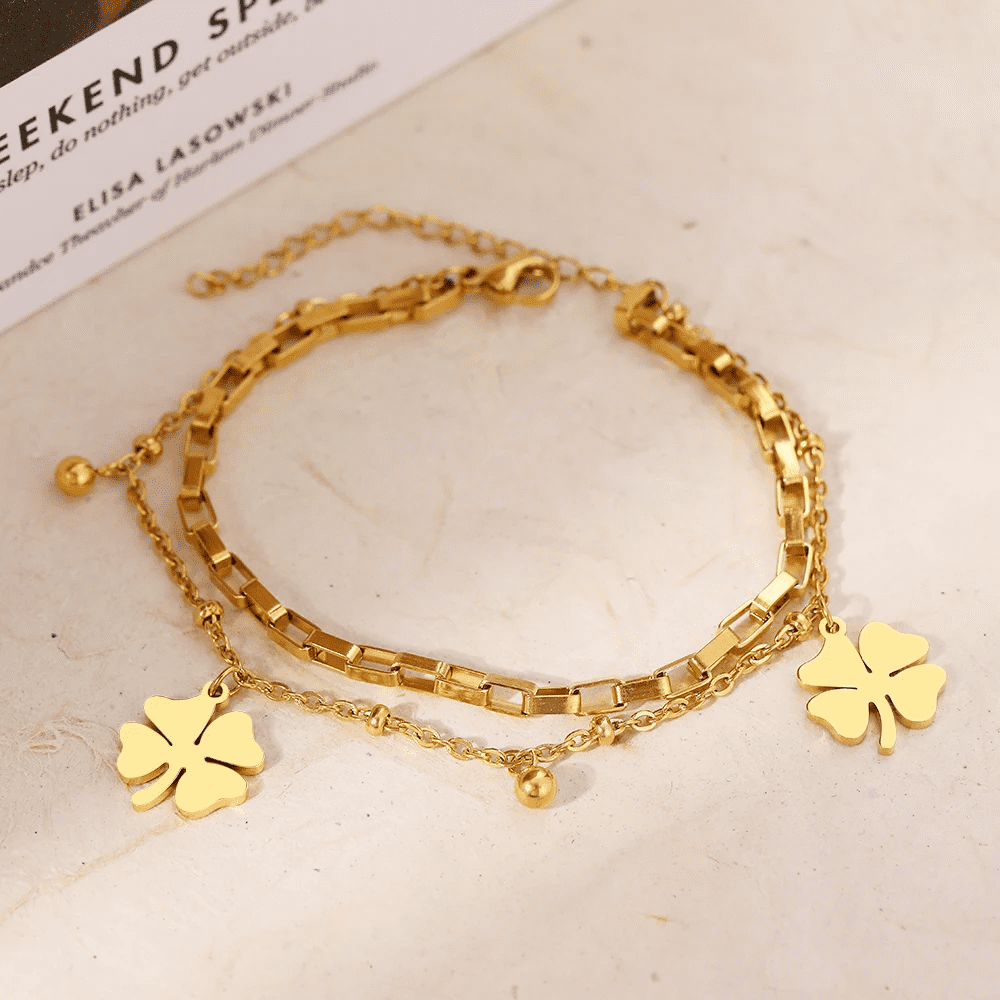 Four-Leaf Clover Bracelet - TikTok Favorite