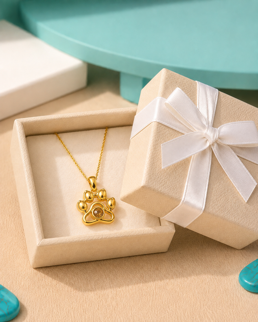 Golden St jewelry gift box with soft inner cushion