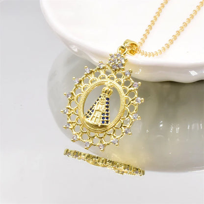 Crystal Necklace - Our Lady of Aparecida | Gold-Plated