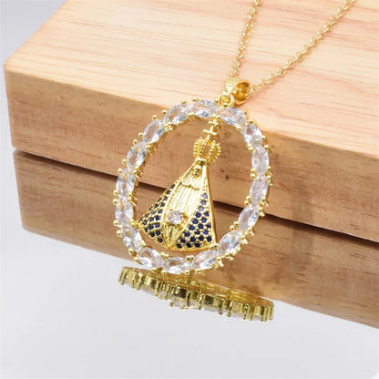 Crystal Necklace - Our Lady of Aparecida | Gold-Plated