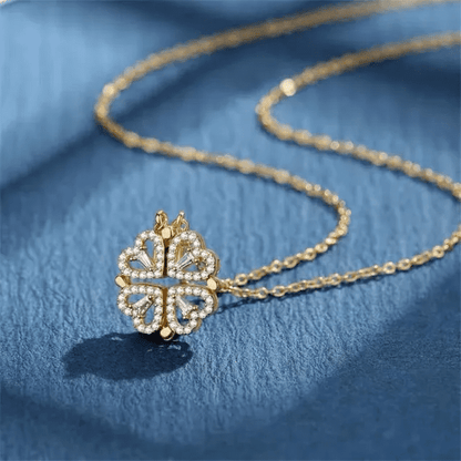 Four-Leaf Clover Necklace + 4 Hearts - LAST UNITS