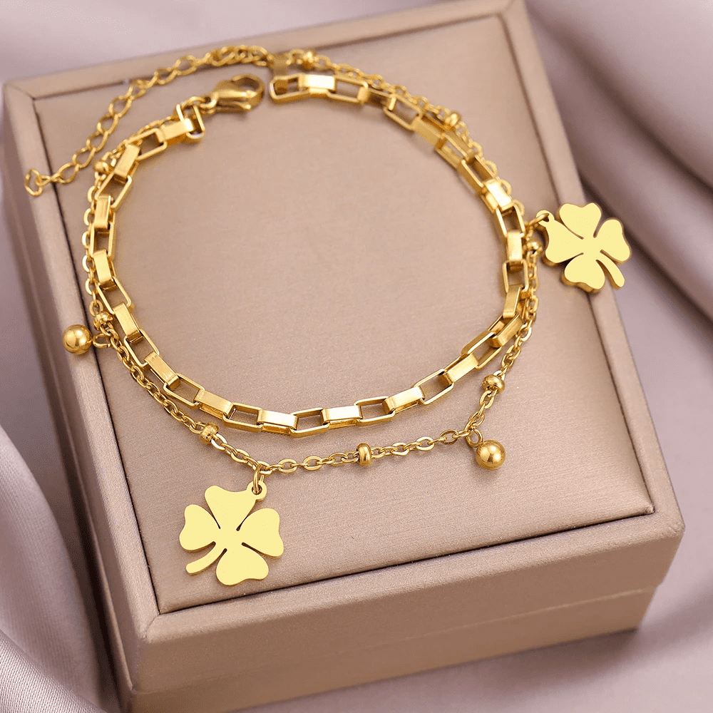 Four-Leaf Clover Bracelet - TikTok Favorite