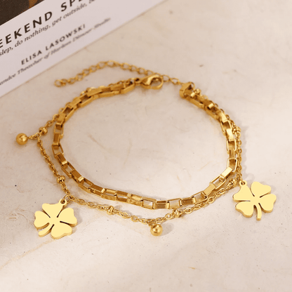 Four-Leaf Clover Bracelet - TikTok Favorite