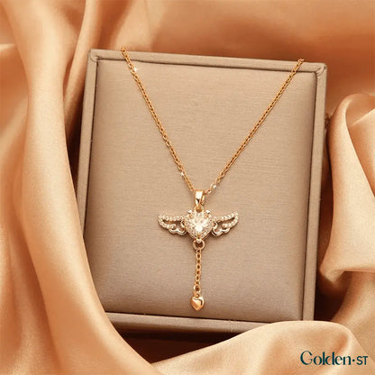 (BUY 1 GET 2) Angel Wing Necklace with Heart