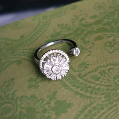 Rotating Sunflower Ring - Helps with Anxiety