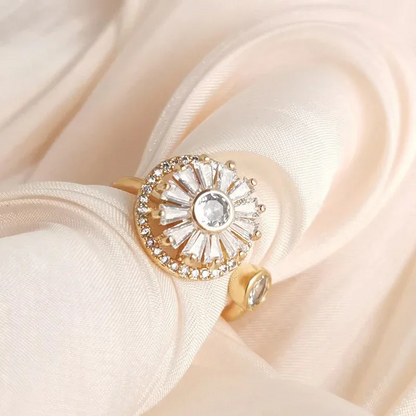 Rotating Sunflower Ring - Helps with Anxiety