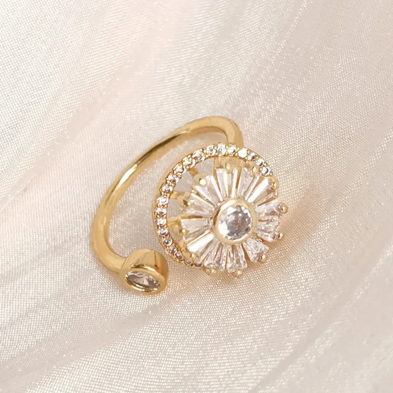 Rotating Sunflower Ring - Helps with Anxiety