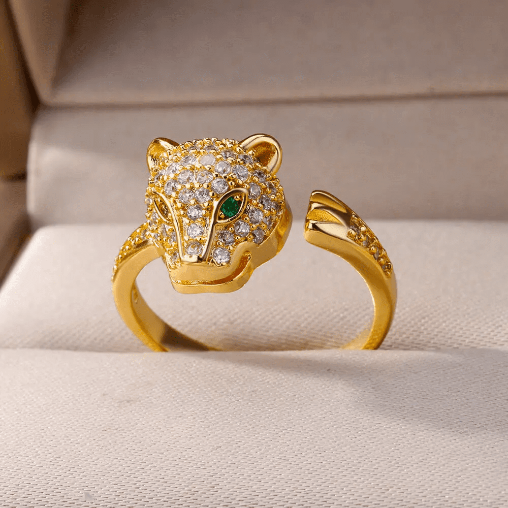 Leopard Vantage Ring - Gold-Plated | New Launch