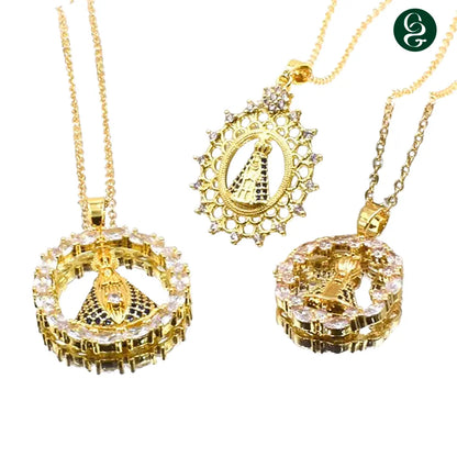 Crystal Necklace - Our Lady of Aparecida | Gold-Plated
