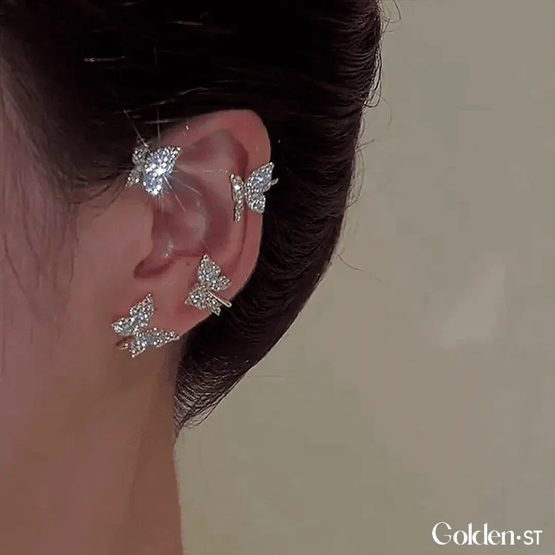 Studded 4 Butterflies Earrings - FREE SHIPPING + 50% OFF