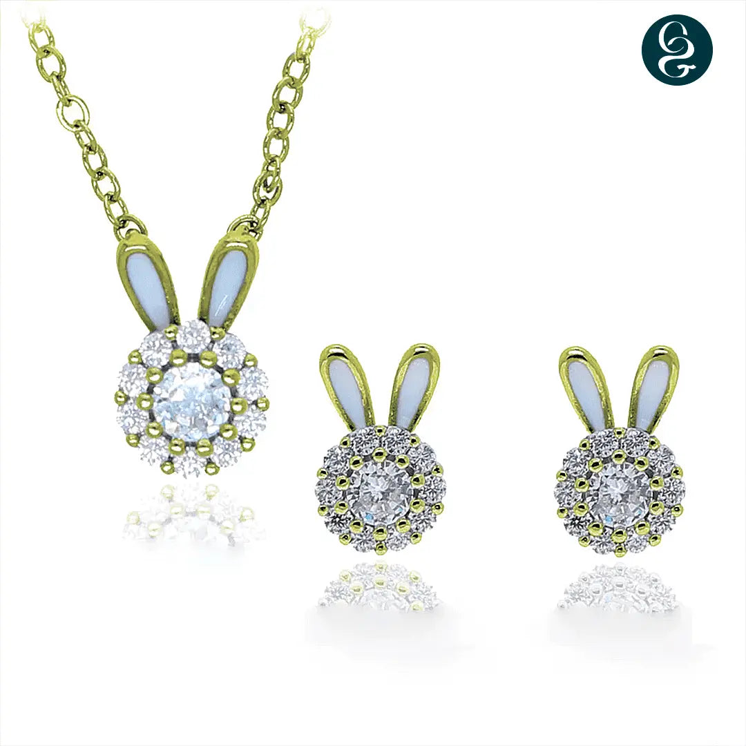 [EASTER OFFER] Rotating Bunny Necklace + Earrings Kit