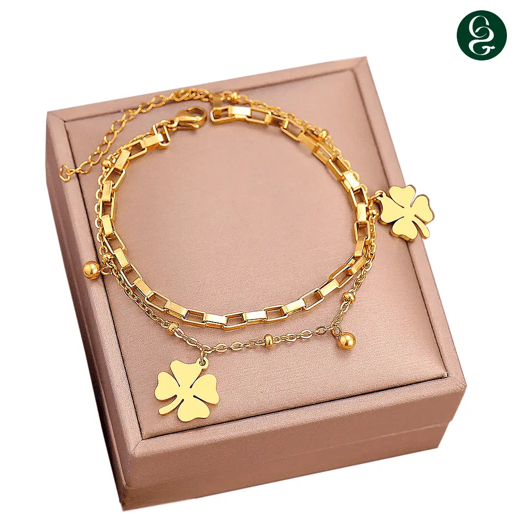 Four-Leaf Clover Bracelet - TikTok Favorite