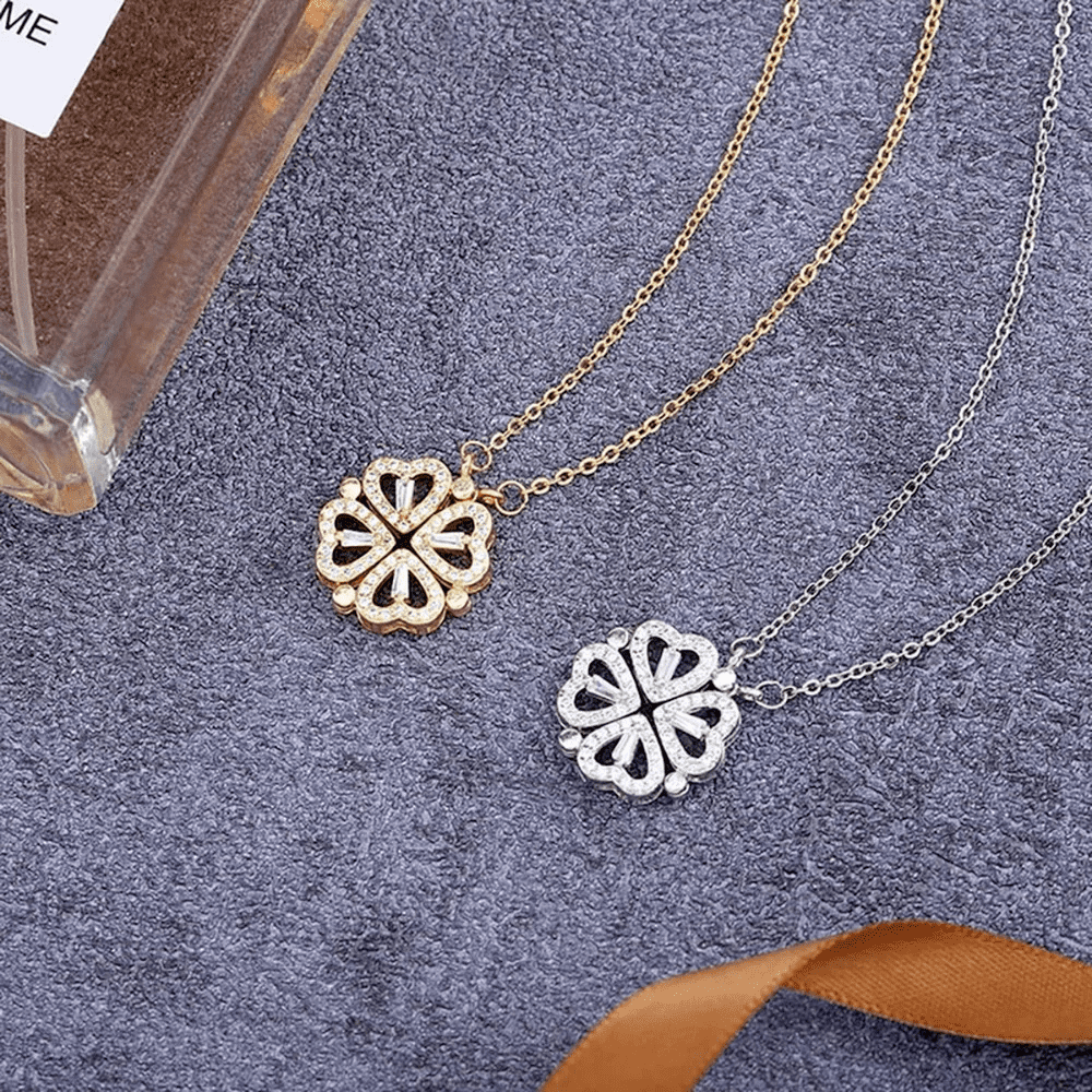 Four-Leaf Clover Necklace + 4 Hearts – LAST UNITS