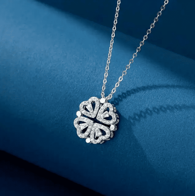Four-Leaf Clover Necklace + 4 Hearts – LAST UNITS