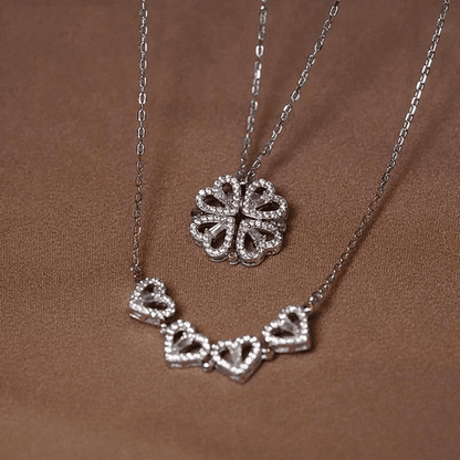 Four-Leaf Clover Necklace + 4 Hearts – LAST UNITS