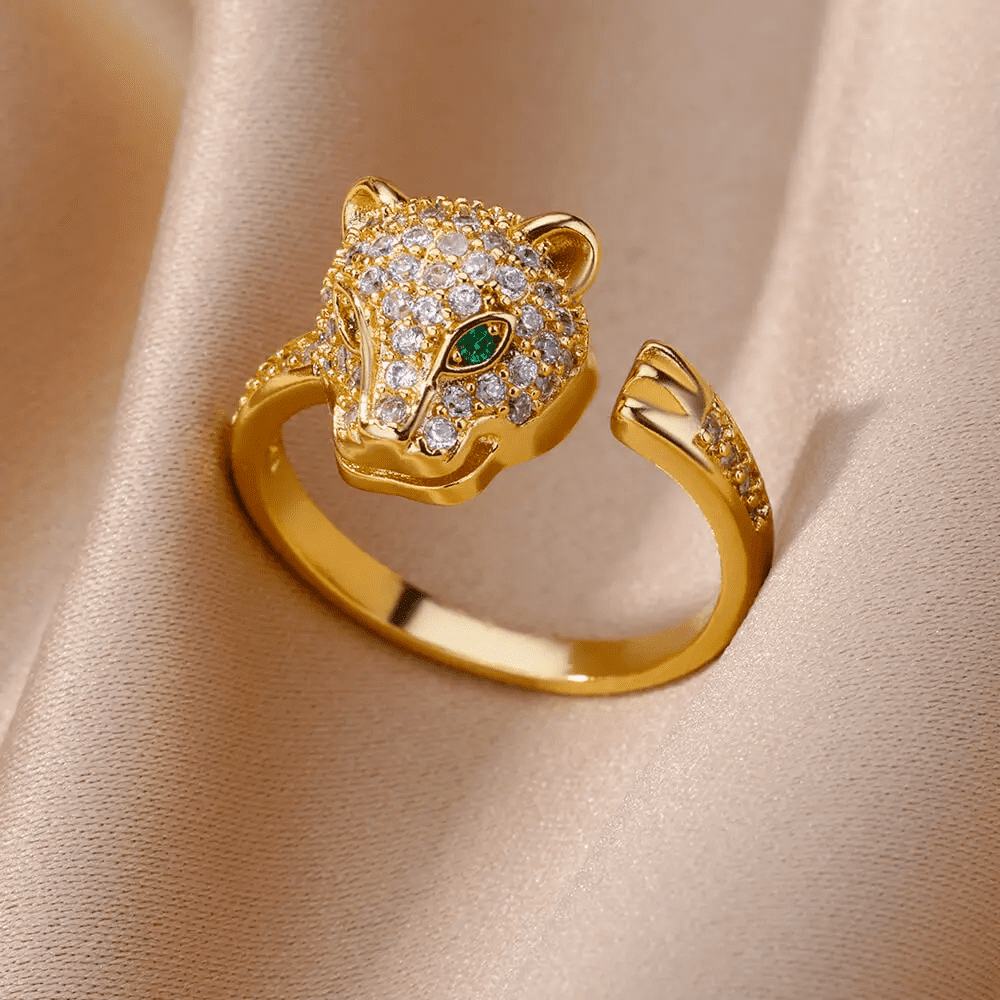 Leopard Vantage Ring - Gold-Plated | New Launch
