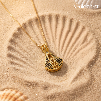 (BUY 1 GET 2) Gold-Plated Reversible Our Lady of Aparecida Necklace with Zirconia Mantle