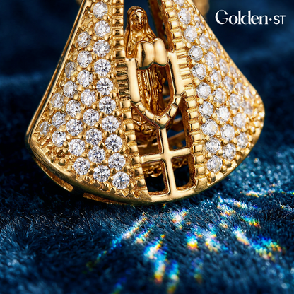 (BUY 1 GET 2) Gold-Plated Reversible Our Lady of Aparecida Necklace with Zirconia Mantle