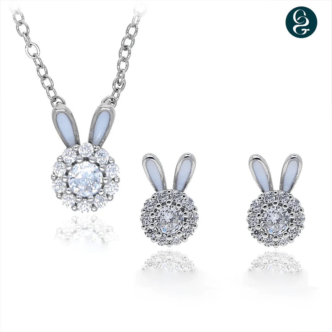 [EASTER OFFER] Rotating Bunny Necklace + Earrings Kit