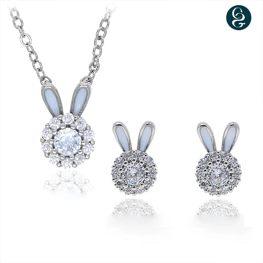[EASTER OFFER] Rotating Bunny Necklace + Earrings Kit