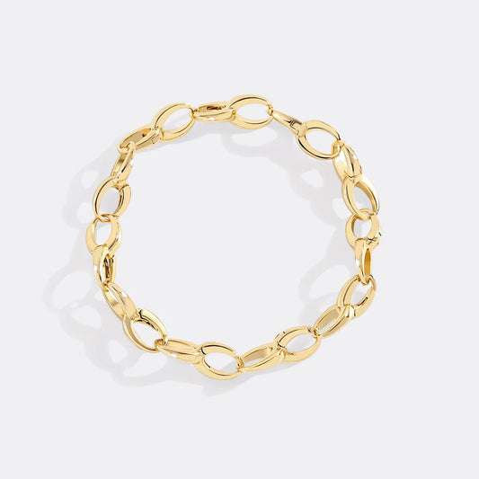 Chunky statement chain-link bracelet in gold finish