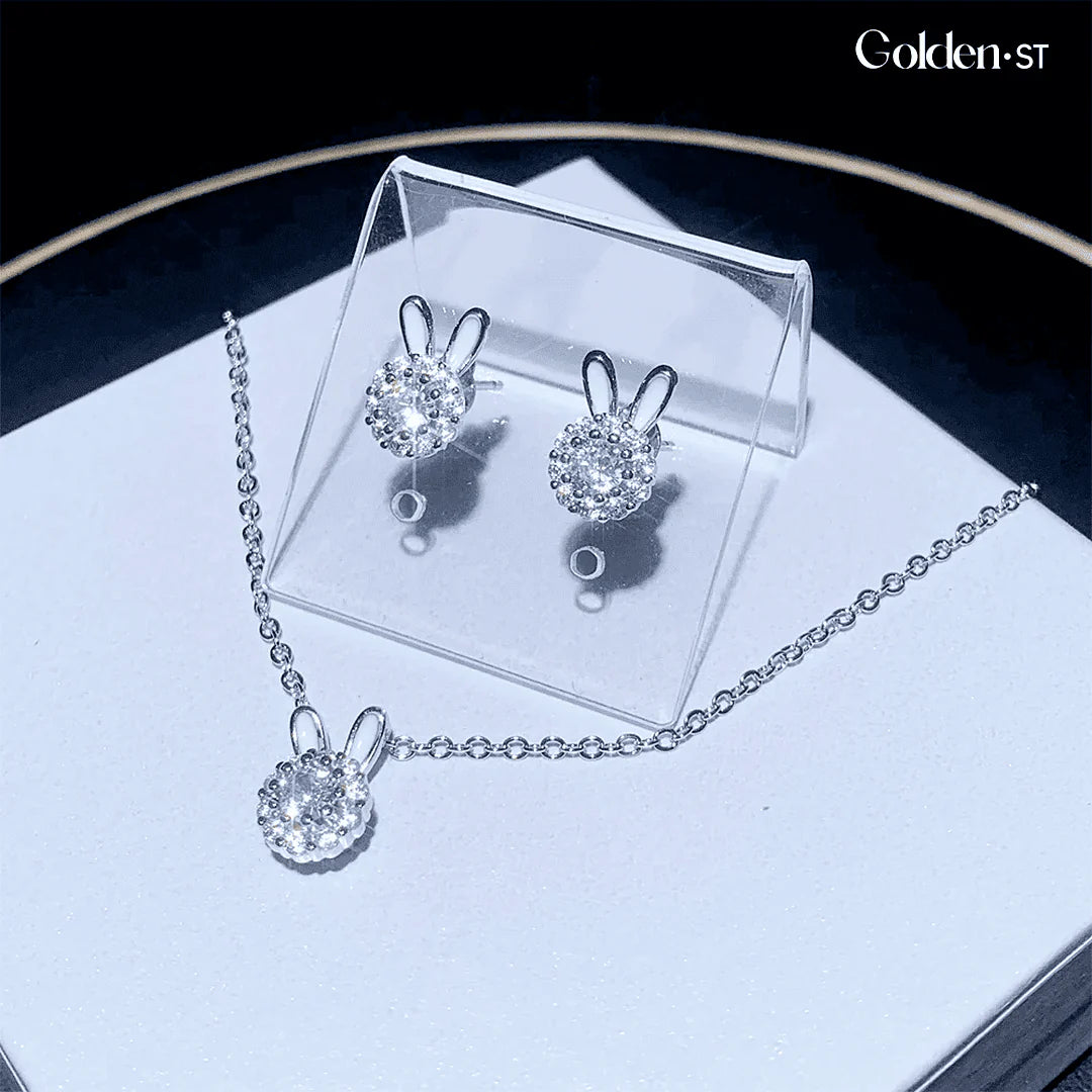 [EASTER OFFER] Rotating Bunny Necklace + Earrings Kit