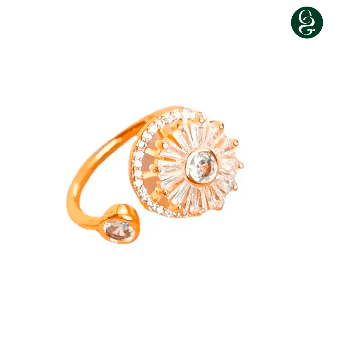 Rotating Sunflower Ring - Helps with Anxiety