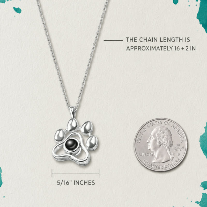 Personalized pet photo necklace with gold-finished pendant - photo 4