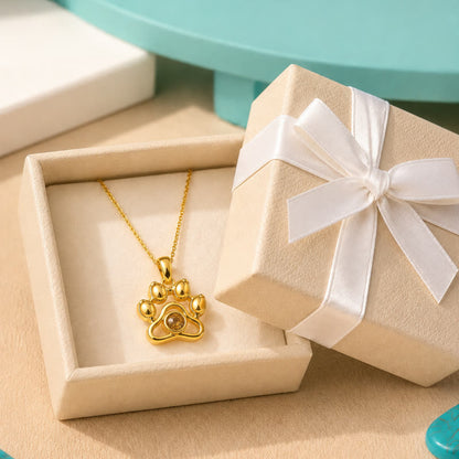 Personalized pet photo necklace with gold-finished pendant - photo 8